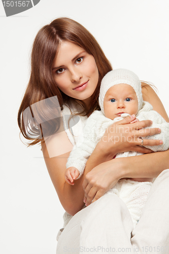 Image of Portrait of mother with baby
