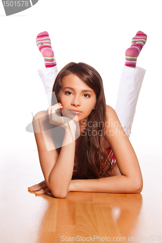 Image of Teenage girl thinking