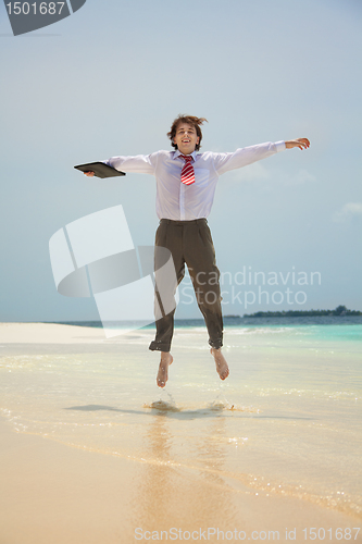 Image of Holiday is a virtue for businessman