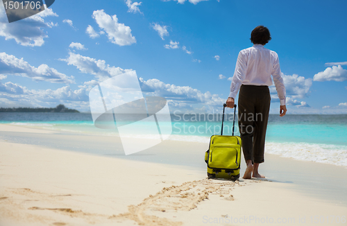 Image of Vacation on the beach is desired for office workers