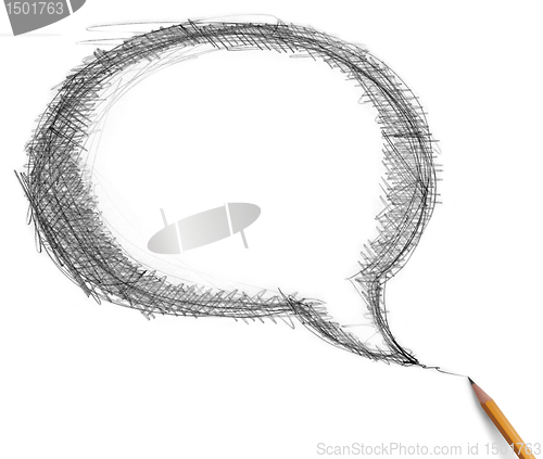 Image of comics bubble and pencil