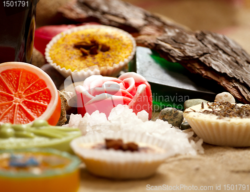 Image of still life with handmade soap