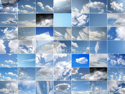 Image of Blue sky collage