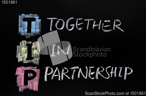 Image of TIP acronym, together in partnership