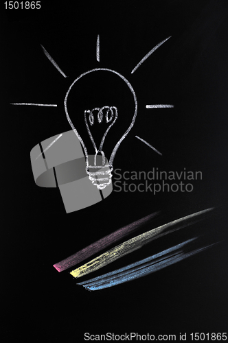 Image of Light bulb,symbol of innovation