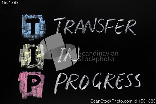 Image of TIP acronym,transfer in progress