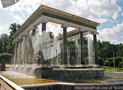 Image of Peterhof. Lion cascade.