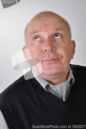 Image of  Portrait of  man with funny expression 