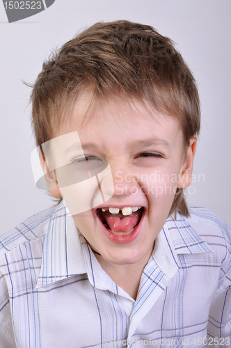 Image of happy shouting boy