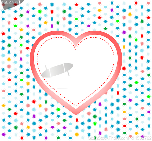 Image of pair of valentine heart on abstract background