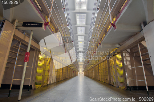 Image of Alcatraz Island Prison Broadway Cell Block