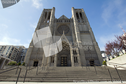 Image of Steps to Grace Cathedral in San Francisco