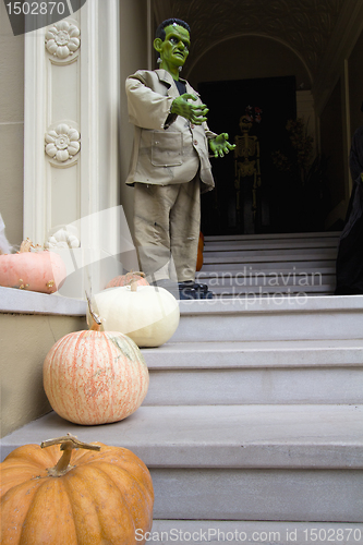 Image of Halloween Decoration in Front of House