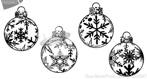 Image of Christmas Ornaments Clipart