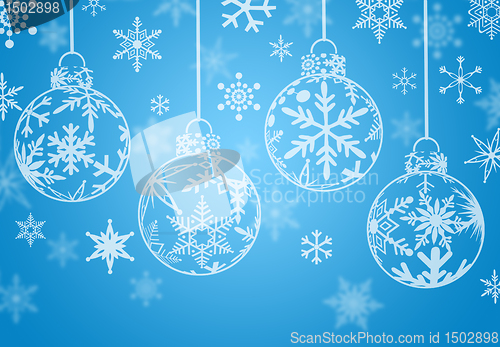 Image of Christmas Ornaments with Snowflakes