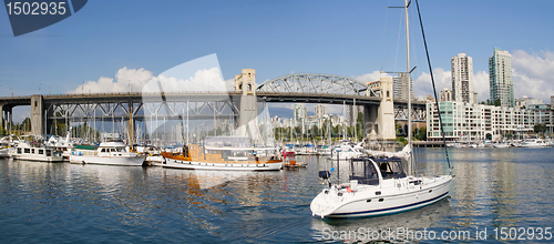 Image of Marina under the Burrard Street Bridge Vancouver BC