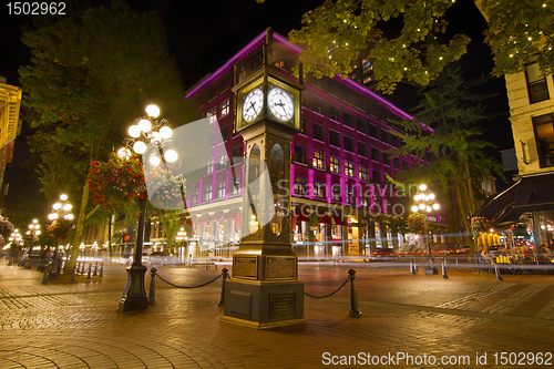 Image of Historic Steam Clock in Gastown Vancouver BC