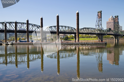 Image of Marina by Willamette River in Portland Oregon