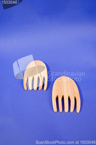 Image of Two wooden foot 