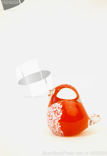 Image of Red glass chicken 