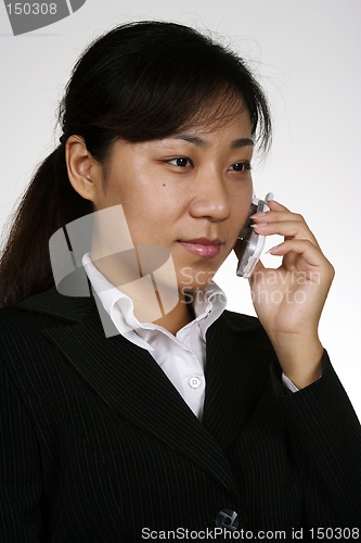 Image of Asian girl on the phone