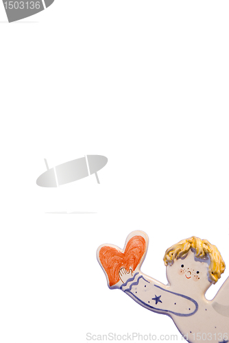 Image of Boy holding heart 