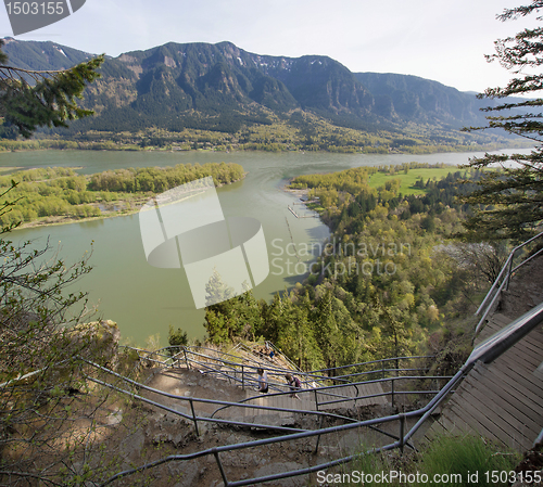 Image of Hiking Up Beacon Rock on Columbia River