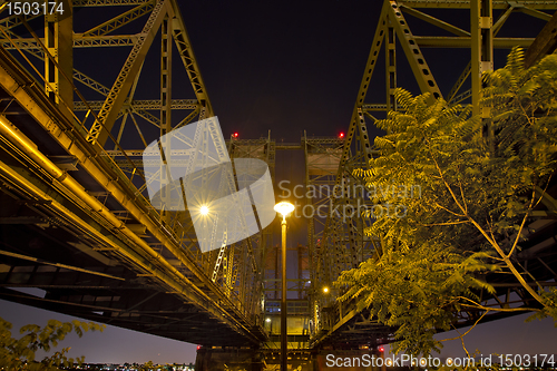 Image of Under the Columbia River Crossing Interstate Bridge