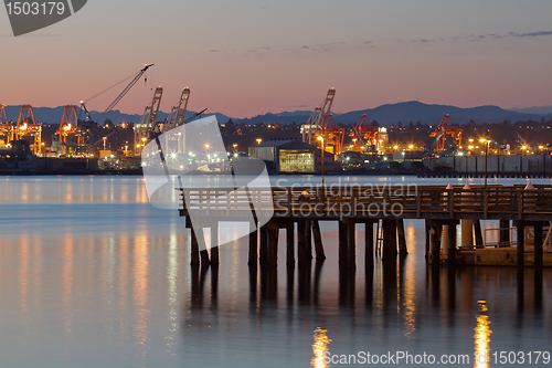 Image of Fishing Pier at Alki Beach Seattle Washington