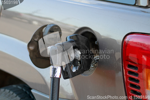 Image of Pump Filling Up the Car Gas Tank 2