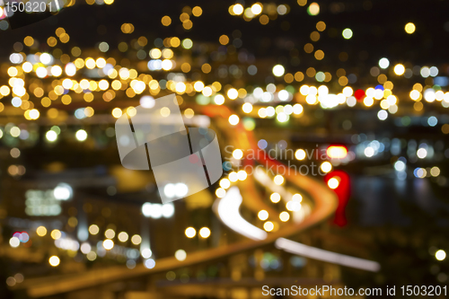 Image of Portland Oregon Out of Focus City Lights