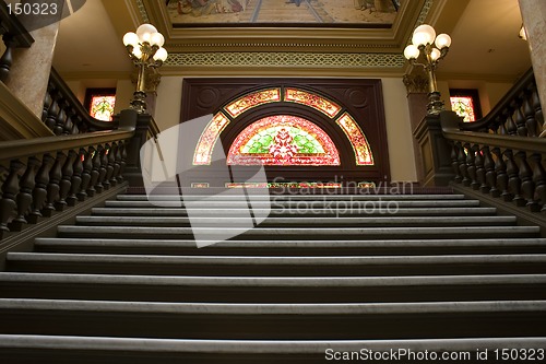 Image of Stairway to Stained Glass in the Capital Building