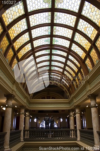 Image of Stained Glasses in the Ceiling of the Capital Building
