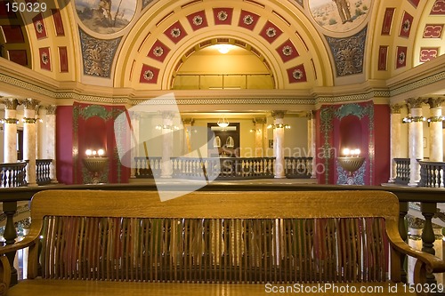 Image of Bench on the Second Floor of Capital Building