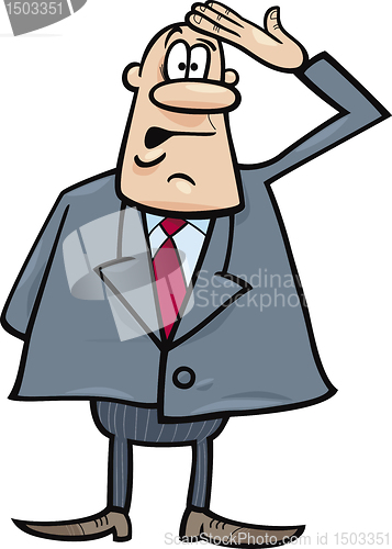 Image of confused businessman