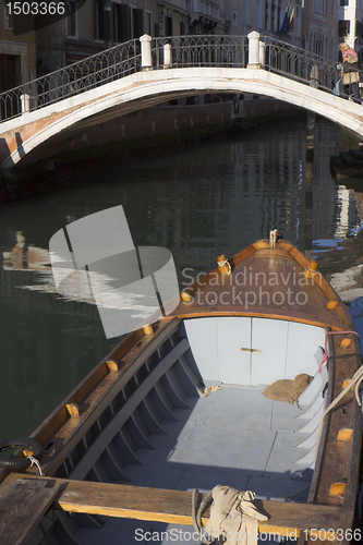 Image of Boat moored in Venice