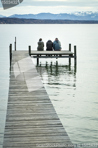 Image of three at the jetty