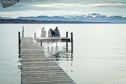 Image of three at the jetty