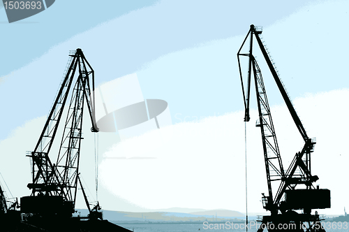 Image of Commercial port cranes