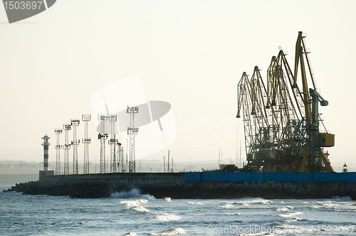 Image of Commercial port cranes