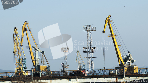 Image of Commercial port cranes