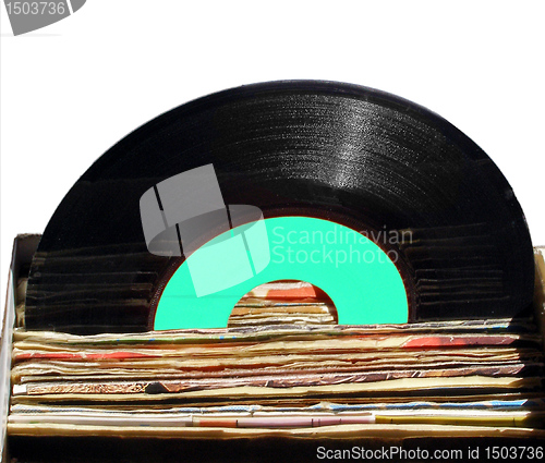 Image of Box of vinyl records