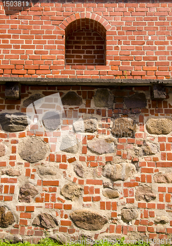 Image of Architectural Vilnius defence wall background.