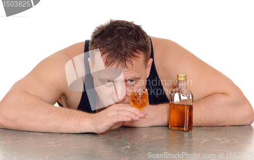 Image of drunk man