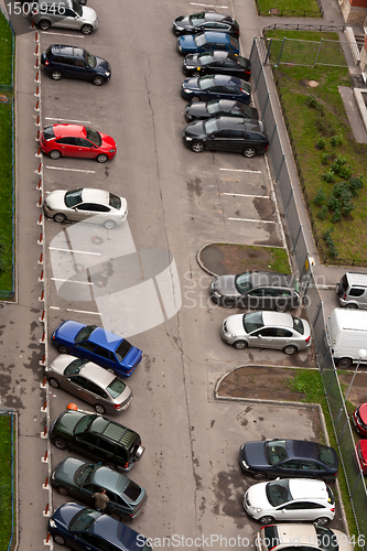 Image of View of the parking lot with 16 floors.