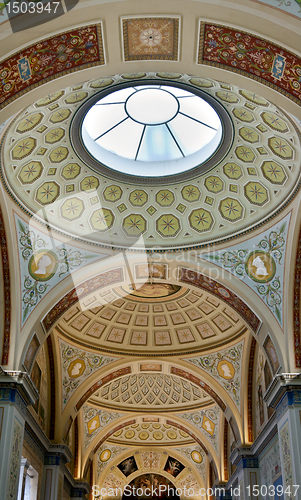 Image of painted ceiling at the Hermitage