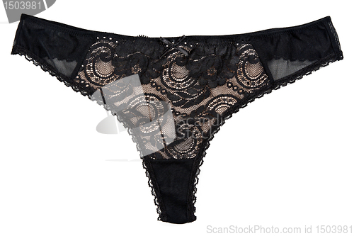 Image of women's black panties