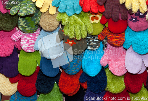 Image of showcase children's mittens and gloves