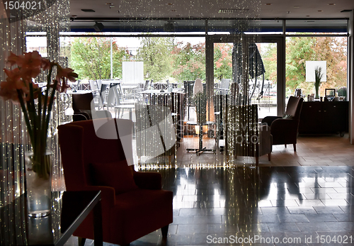 Image of lobby with views out the window