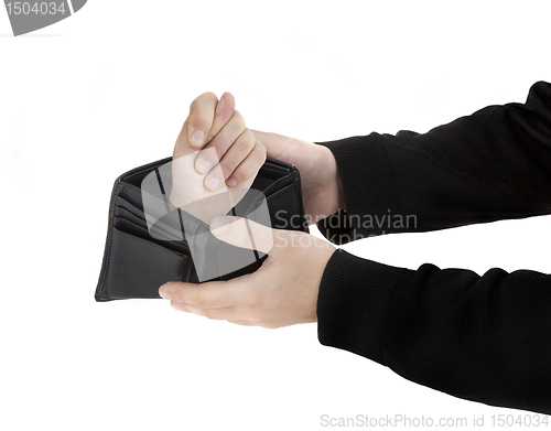 Image of Image of the hands, wallet 